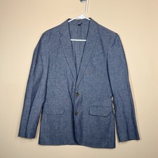 J.CREW Ludlow Chambray Blazer Jacket Blue Men's Size XS 34S