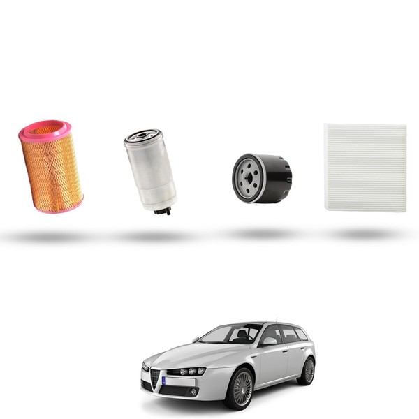 Hoffcar Set Service Kompatibel Mit Alfa Romeo 156 (932) 1.9 JTD 76Kw Von 1997-image