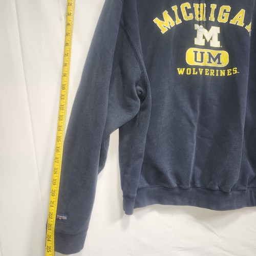 University Of Michigan Herren XL Jansport Quarter Zip Pullover Sweater Navy Blau - Bild 7 von 12