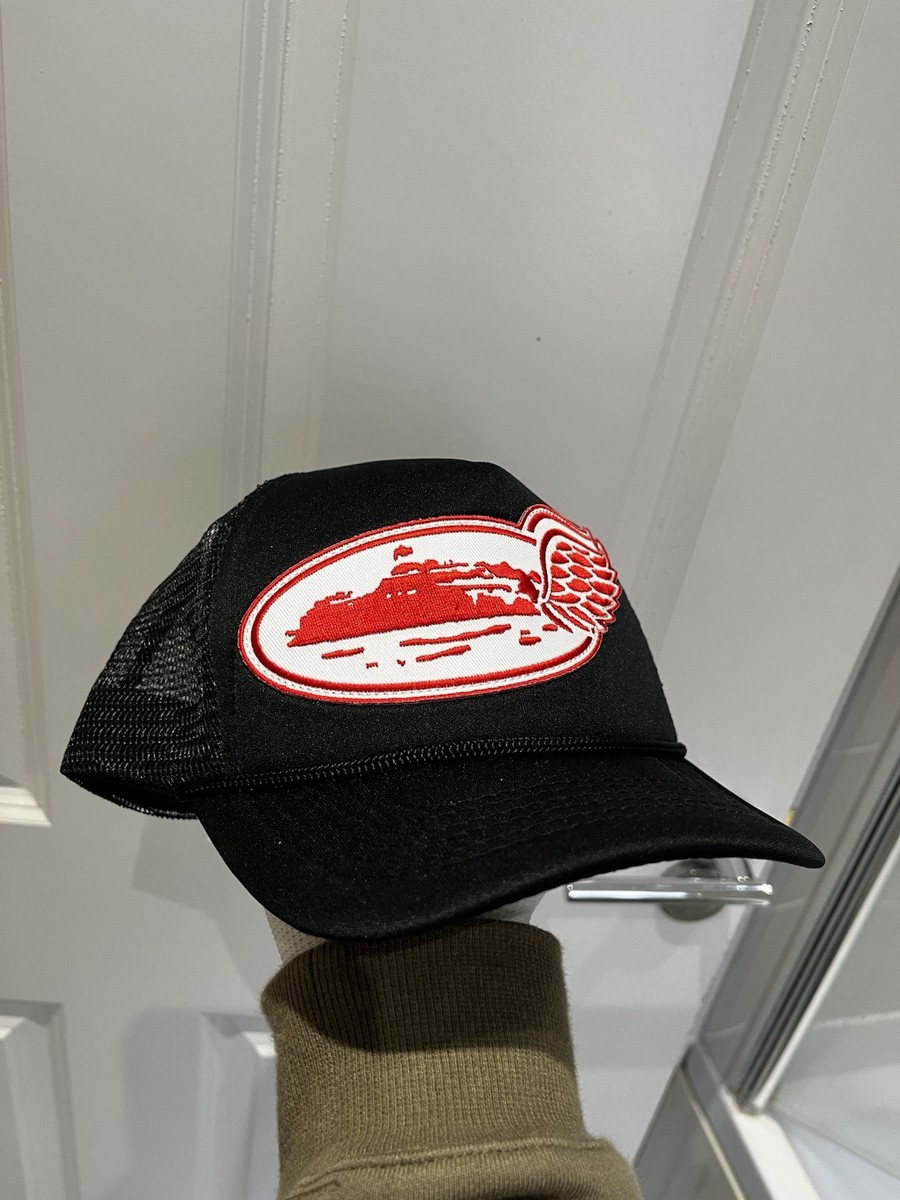 Corteiz CRTZ Alcatraz Wing Trucker Cap Black/White/Red | eBay UK