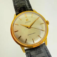 Vintage Omega Seamaster Automatic Cal 552 Gold Tone Mens Watch 1960s 34mm