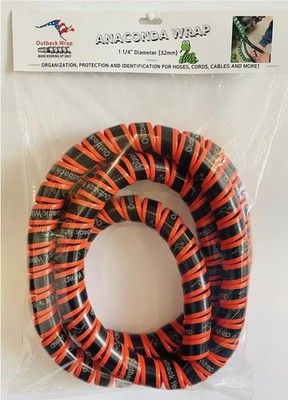 Outback Wrap Anaconda | Hose Protector & Tagging Wrap 32mm x 10ft Orange