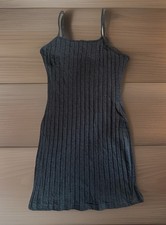 Women’s Size Small US 4 SHEIN Dark Charcoal Gray Ribbed Cami Bodycon Mini Dress