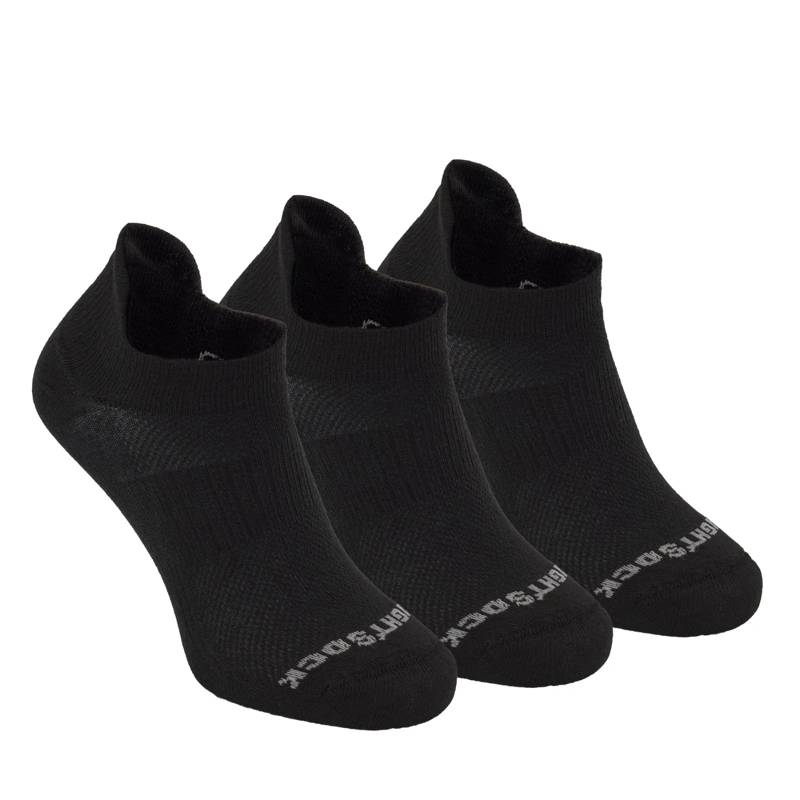 Wrightsock L23513 Unisex Black Coolmesh II Tab 3-Pack Socks Size L