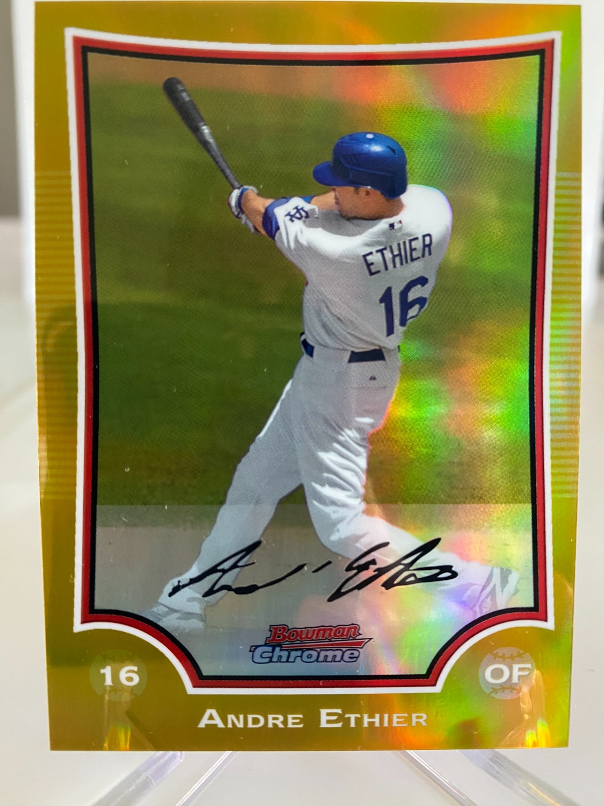 2009 Bowman Chrome - Andre Ethier #150 Gold Refractor /50