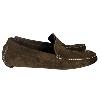 J.Crew Shoes Men 9.5 Millbrook Driven Moccasin Loafers Brown Leather Suede