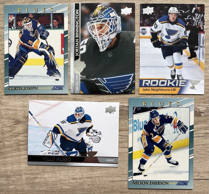 NHL St Louis Blues  ⭐️ 5 Card Lot - Curtis Joseph Binnington Neighbours(RC)