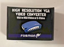Fosmon High Resolution VGA Converter VGA to RCA/S-Video, 3 ft Blue HD1882
