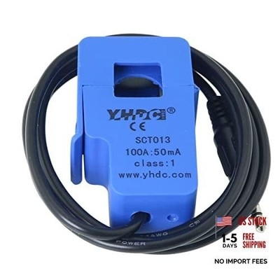 ZCZQC Blue SCT-013 AC Current Sensor 0-100A - Non-Invasive