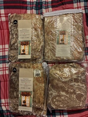 4 Venetian Ribbed Jacquard Ribbed Regent Valance 30  W X 15  L - 3 New, One Open