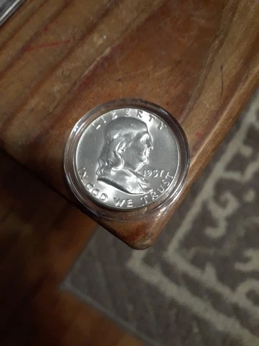 1957 Franklin Silver Half Dollar Brilliant Gem Proof Immaculate Coin