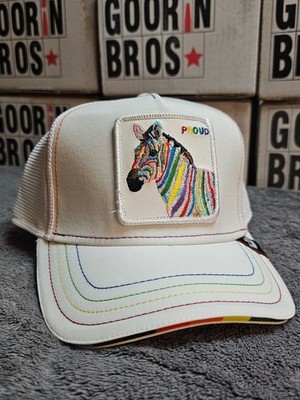 NWT Goorin Bros. Animal Farm Zebroy PROUD Limited Edition Trucker Hat Snapback