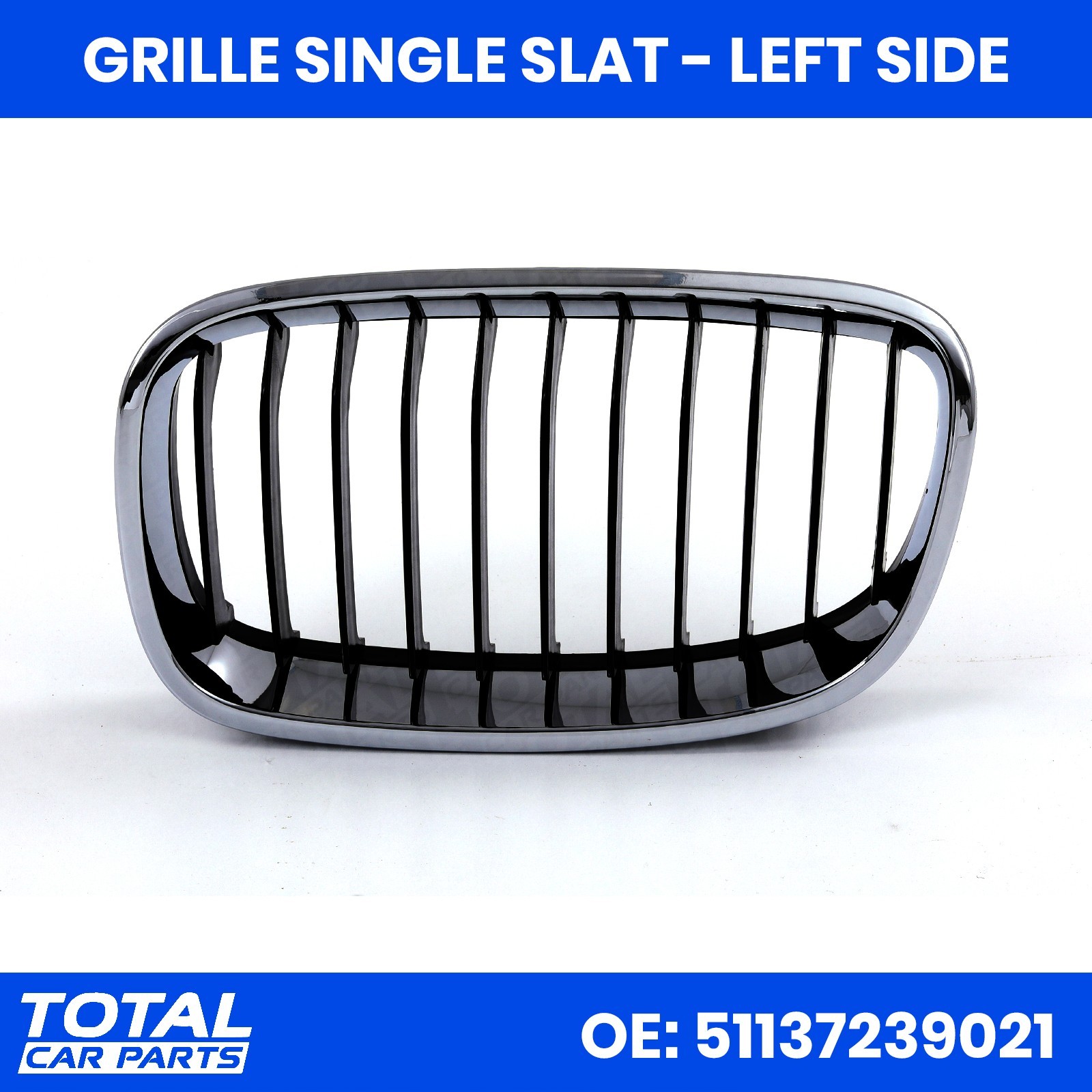 BLACK LEFT GRILLE OE REPAIR SINGLE SLAT FOR BMW 1 SERIES SE F21 PRE-LCI 2011-15