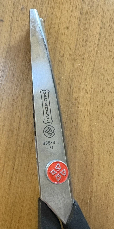 Mundial 665 Pinking Shears 8.5” Fabric Scissors Sewing Quilting Brazil Crafting - Image 2 of 4