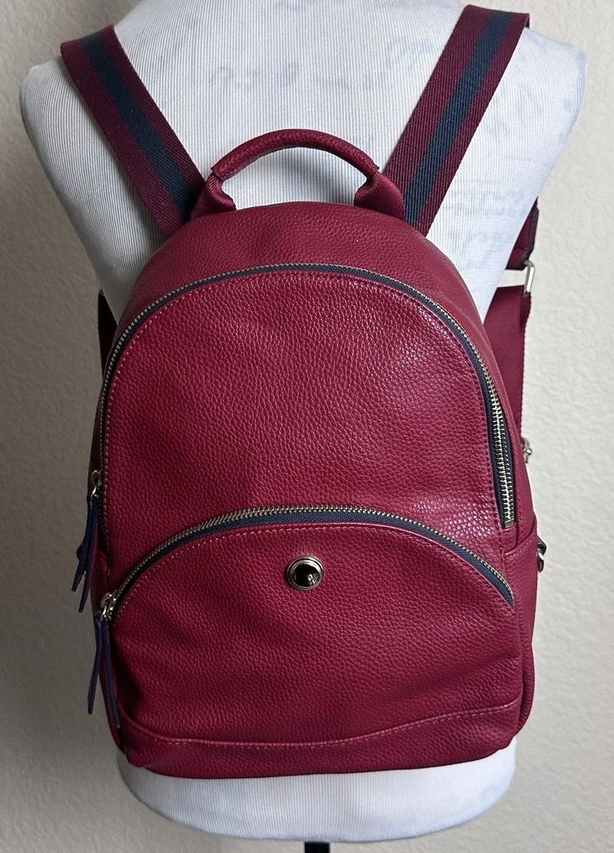 Nine West Backpack Dark Red Faux Leather Rucksack Handbag  display picture 1