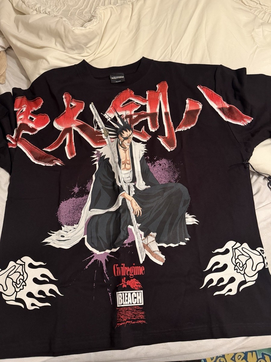 Civil Regime x Bleach Anime Zaraki 199X Oversized Tee in Medium | eBay