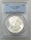 1921 Morgan Silver Dollar PCGS MS63 Frosty White PQ in Classic Holder #P270P