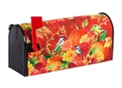 Pumpkins with Birds Evergreen Mailbox Cover 56644