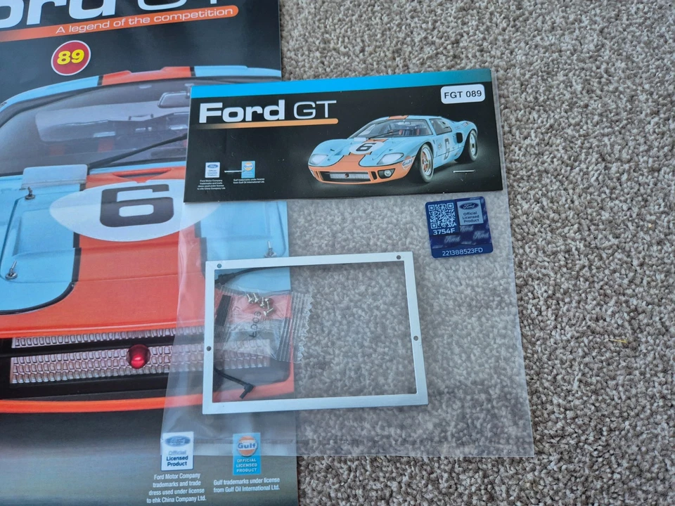 1/8 Scala DeAgostini Costruisci La Tua Auto Ford GT40 Numero 89 + Rivista - Immagine 2 di 3