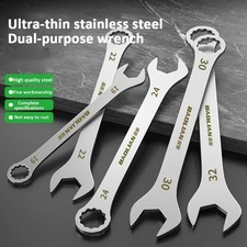 Ultra-Thin Open End Wrench 5-32MM Dual-Purpose Spanner Slim Tool Bike Car Use