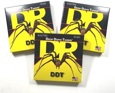DR Guitar Strings Electric 3 Sets DDT 10-60 Drop Down Tuning