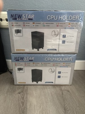 2x NewStar CPU- PC-Halter (CPU-M100BLACK)   Mobil und praktisch! - NEU OVP