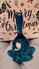 VTG FENTON MCM HAND-PAINTED BUTTERFLY MINUET ON TURQUOISE GLASS LEGACY BELL MINT