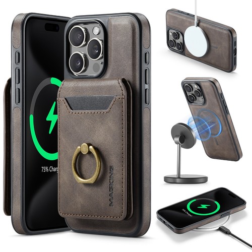 MAGKING Luxury Leather MagSafe Phone Case For Apple iPhone 16 Pro Max Plus Cover - Zdjęcie 15 z 26