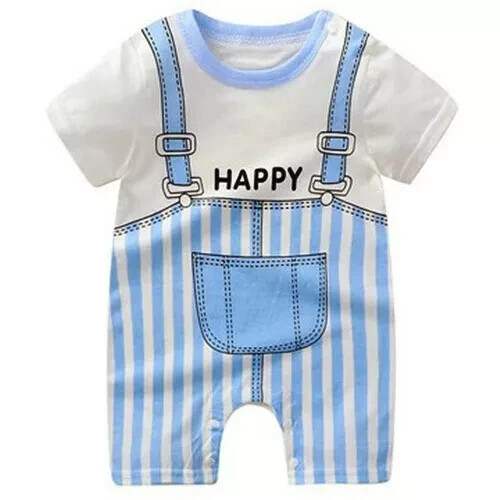 Newborn Infant Baby Boy Girl Kids Cotton Romper Jumpsuit Bodysuit Clothes Outfit - Picture 19 of 25