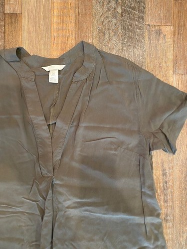 H & M Women's Basic Tunic Dress Dark Olive Green size M - Picture 3 of 4