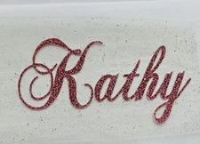 Custom Name Glitter Transfer Iron on, Glitter HTV Letters