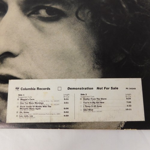 Bob Dylan Hard Rain LP Vinyl 1976 Promo Stamp Demonstration Sticker Label - Imagen 3 de 10