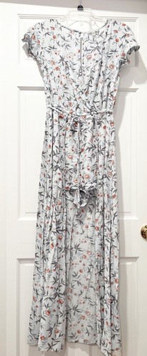 American Eagle Floral Shorts Romper Maxi Dress Kimono Size Medium Fairy Y2K - Picture 3 of 9