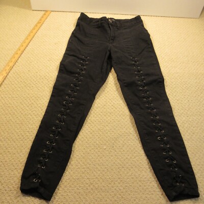 Womens Corset leg stretchy black Rue21 jeans size 6 (u-11-2-3-2)