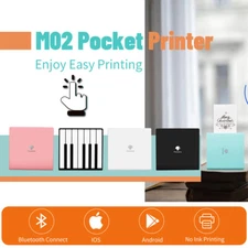 Phomemo M02 Pocket Mini Thermal Sticker Photo Printer Note Plan Study Journal