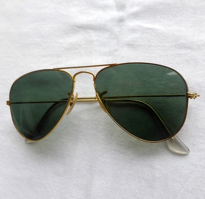 Vintage B\u0026L RAY BAN aviator 52-14 sunglasses with case | eBay