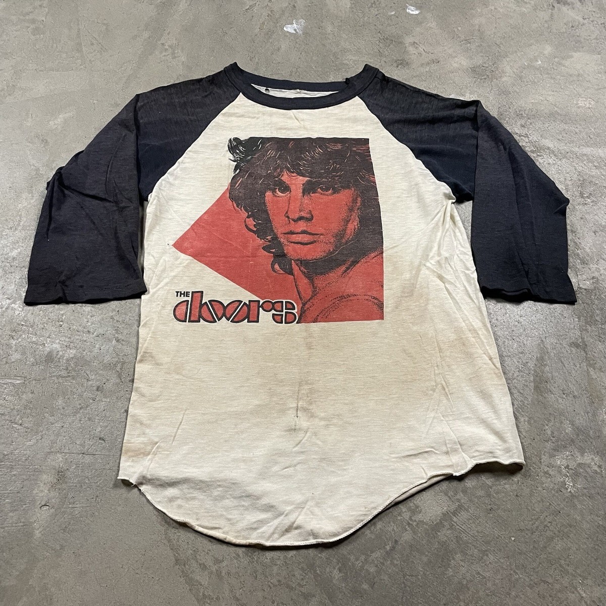Vintage 60s 70s The Doors Jim Morrison T Shirt Raglan S Rock Tour