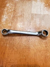 Snap On 9/16"-5/8" 12PT SAE Chrome Short Offset Box End Wrench XS1820