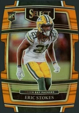 2021 Panini Select Eric Stokes Orange Prizm Die-Cut #/249 Card #88