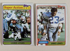 James Jones - 1981 TOPPS #327 #269 - Two Rookie Cards - Dallas Cowboys Centered
