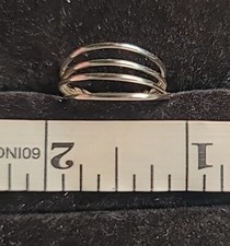 NEW Handmade Wire Wrap Style Ring Silvertone Size 7