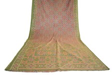 FNC Vintage Pink Sambalpuri Ikat Sarees Handwoven Art Silk Sari Fabric Antique