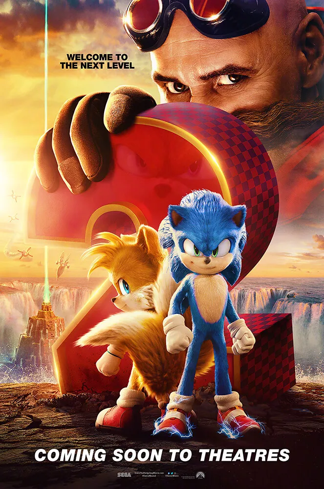 Sonic The Hedgehog 2 movie poster (f) - 11 x 17 inches