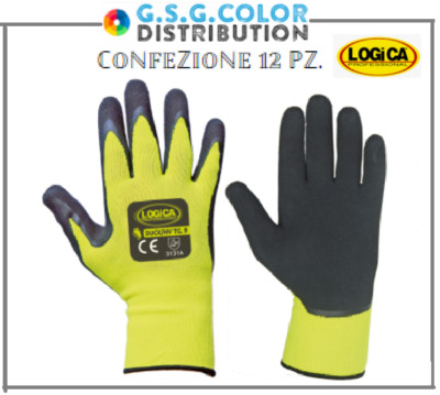 Guanti da lavoro in lattice mod. grip-flex maurer taglia 9 conf. 12 pz