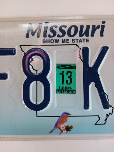 2013 Missouri License Plate Show Me State AF8 K2E - Picture 5 of 10