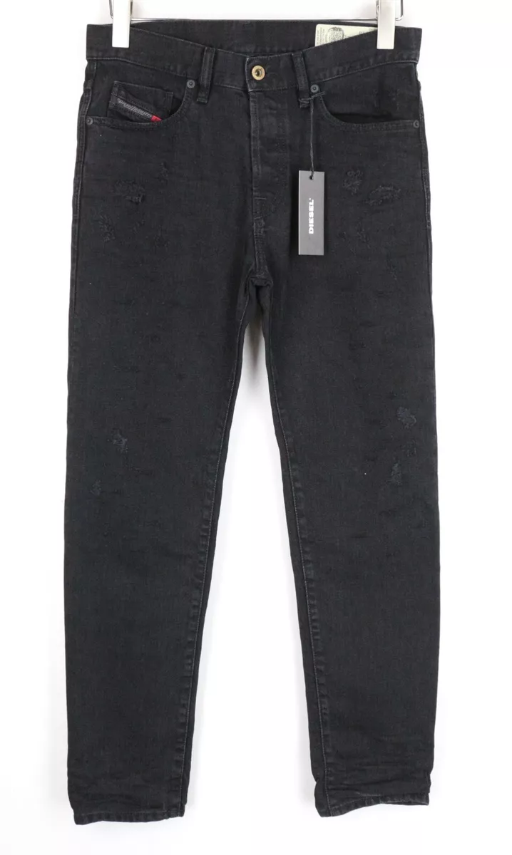 Diesel Mharky 088AD W28 L32 Hommes Jean Slim troit Pur Coton Noir