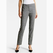 NWT Talbots WOMAN 139 Black  White Check HAMPSHIRE Wool Career Pants 24W 3X