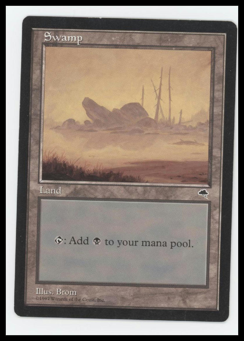 Swamp (Boulder) #341 Tempest MTG Lightly Played Land