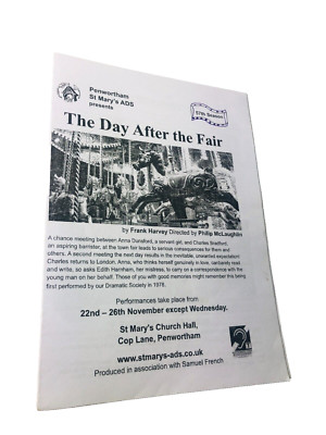 Theaterprogramm Der Tag nach der Messe Penwortham Vintage ra