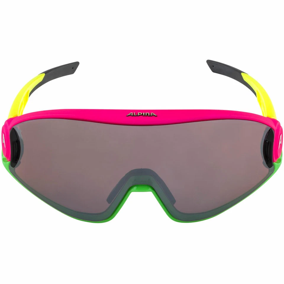 Alpina 5W1NG Lunettes de Soleil Verres Sport A8654-551 Rose Vert 80er - Photo 2/4